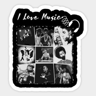 I Love Music Sticker